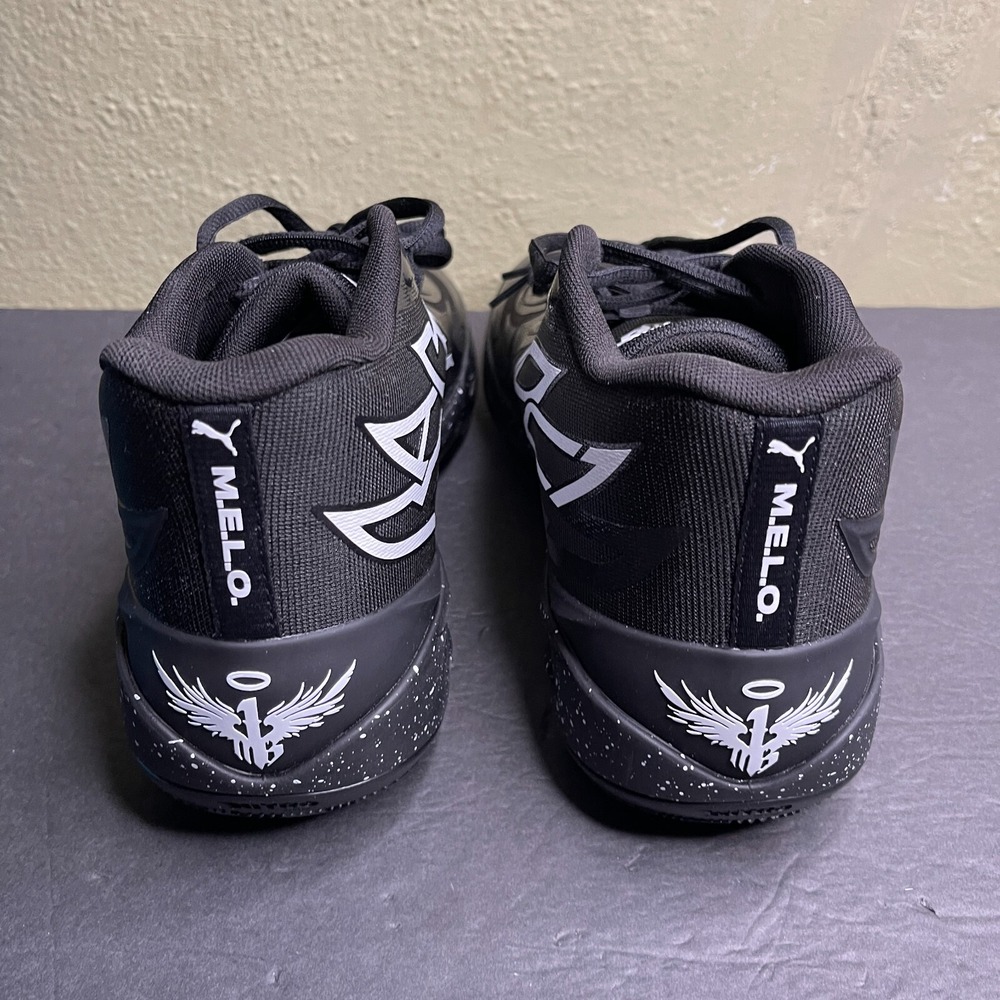 New Men's Puma LaMelo Ball MB.02 Size 13 Black White Oreo Basketball Shoes - Picture 4 of 9